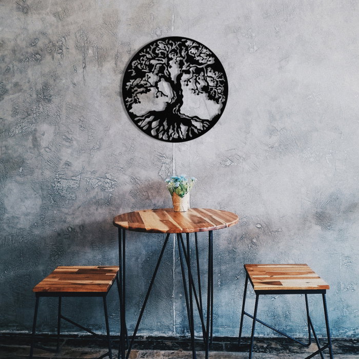 Wallity Tree Accesorio de Pared Metálico Negro